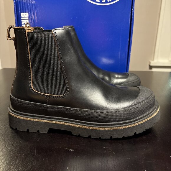 Birkenstock New w/ Box Prescott Slip On Black Oiled Leather Narrow Size 39 - Picture 2 of 10